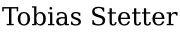 Lebenslauf Tobias Stetter